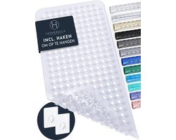 HOMERELLA Badmat antislip - 88x39cm - Inclusief ophanging - BPA-vrij douchemat - Badmatten schimmelbestendig & machine wasbaar