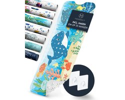 HOMERELLA Badmat antislip voor kinderen - 100x40cm -100% BPA-vrij antislipmatten - Inclusief 2x ophanging - Badmatten schimmelbestendig & machine wasbaar