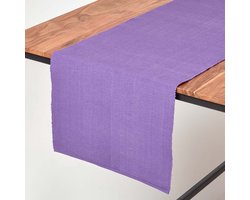 Homescapes 100% katoenen tafelloper, paars