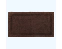 Homescapes badmat bruin 50x80 cm gemaakt van 100% katoen