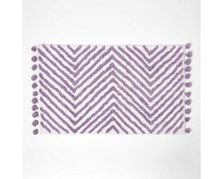 Homescapes badmat lila met zigzagpatroon - badmat 50 x 80 cm