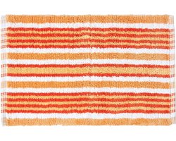 Homescapes badmat oranje witte strepen 40 x 60 cm 100% katoen