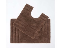 Homescapes badmattenset 2 stuks Spa Surpreme bruin