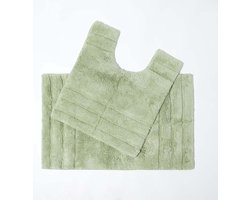 Homescapes badmattenset 2 stuks Spa Surpreme limoengroen