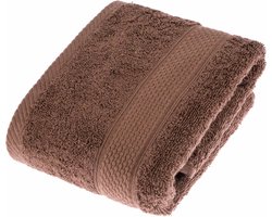 Homescapes badstof handdoek 100% katoen bruin