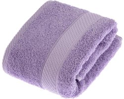 Homescapes badstof handdoek 100% katoen lila