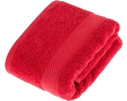 Homescapes badstof handdoek 100% katoen rood