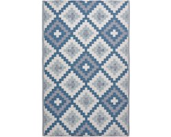 Homescapes Buitenkleed Vloerkleed – 180x270cm – Buitentapijt – Blauw Tuinkleed – Tuintapijt – Omkeerbaar – Waterdicht & UV–bestendig – Gerecycled polypropyleen – "Mia"