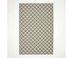 Homescapes Buitenkleed Vloerkleed – 180x270cm – Buitentapijt – Groen–Wit Tuinkleed – Tuintapijt – Omkeerbaar – Waterdicht & UV–bestendig – Gerecycled polypropyleen – "May"