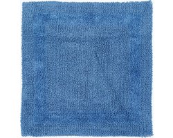 Homescapes douchemat blauw 50x50 cm gemaakt van 100% katoen