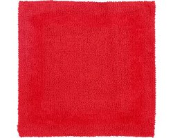 Homescapes douchemat rood 50x50 cm gemaakt van 100% katoen