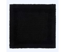 Homescapes douchemat zwart 50x50 cm gemaakt van 100% katoen