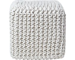 Homescapes Gebreide kubuszit 100% katoen, natuurlijk