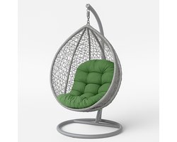 Homescapes Hangstoel Kussen - Dik Universeel Egg Chair Kussen - 80x120 cm - 100% Katoen - OEKO-TEX - Olijfgroen