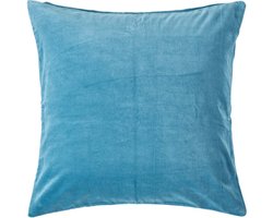 Homescapes Hemelsblauw fluwelen kussenhoes 60 x 60 cm