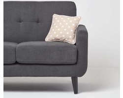 Homescapes Katoenen kussenhoes met sterren, beige, 30 x 30 m