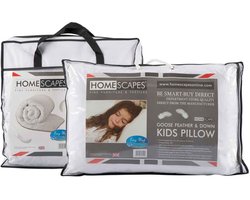 Homescapes Kinder Dekbed & Kussen Set 120x150 cm + 60x40 cm – Ganzendons & Veren – Warmteklasse 3 – OEKO-TEX® & RDS Gecertificeerd
