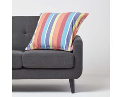 Homescapes Kleurrijk Gestreept Kussenhoes 60 x 60 cm