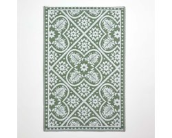 Homescapes – Leaf – Buitenkleed – Weerbestendig & Omkeerbaar – Bladmotief – Groen – 122x182 cm