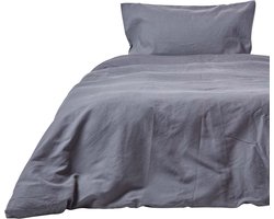 Homescapes linnen beddengoed 240 x 220 cm - donkergrijs, voorgewassen