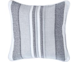 Homescapes Marokko kussenhoes in grijs en wit, 100% katoen, 60 x 60 cm