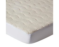 Homescapes matras-topper fleece – extra dik 320 gsm – teddy toplaag – 120x190 cm