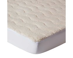 Homescapes matras-topper fleece – extra dik 320 gsm – teddy toplaag – 160x200 cm