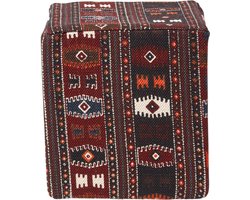 Homescapes Ontwerper Hocker Ottomaanse Kelim