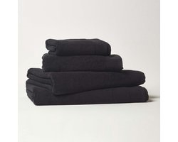 Homescapes Premium douchedoek zwart 70x130cm, Egyptisch katoen 700g/m²