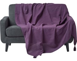Homescapes Rajput sprei, 100% katoen, paars, 150 x 200 cm