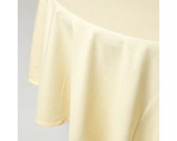 Homescapes Rond Tafelkleed Crème - 178 cm, 100% Katoen