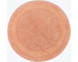 Homescapes ronde badmat abrikoos 80 cm gemaakt van 100% katoen