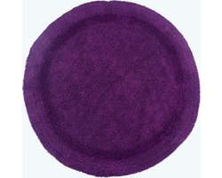 Homescapes ronde badmat paars 80 cm gemaakt van 100% katoen