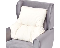 Homescapes rugkussen crème - rugkussen 68 x 58 cm met katoenen hoes