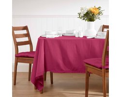 Homescapes tafelkleed bordeaux - 137 x 228 cm, 100% katoen