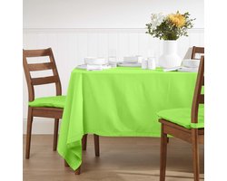 Homescapes tafelkleed limoen - 137 x 228 cm, 100% katoen