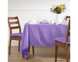 Homescapes tafelkleed paars - 137 x 137 cm, 100% katoen