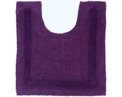 Homescapes toiletmat paars 50x55 cm gemaakt van 100% katoen