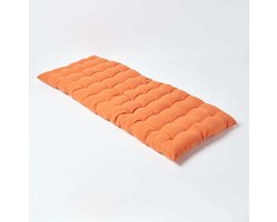 Homescapes Tuinbank Kussen – Oranje – 2 Zitter Zitkussen – 108x42 cm – 100% Katoen – Wasbaar – Comfortabel & Stevig