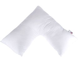 Homescapes - V-vormig kussen met super microvezel vulling - 38 cmx76 cmx38 cmx76 cm