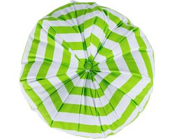 Homescapes vloerkussen achthoekig groene strepen 100% katoen met polyester vulling Ø 40 cm