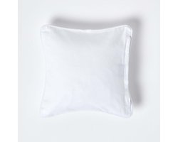 Homescapes Wit Katoenen Kussenhoes 60 x 60 cm