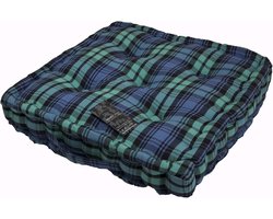 Homescapes Zitkussen Blackwatch Schotse ruit 50 x 50 x 10 cm & Polyester