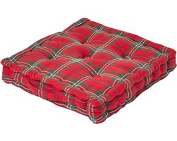 Homescapes zitkussen Edward tartan patroon 50 x 50 x 10 cm