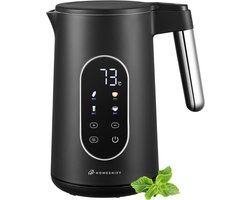 HomeShift® Waterkoker met Temperatuurregeling - Warmhoudfunctie - Dubbelwandig - Elektrisch - 1,7 Liter - 2200W - Zwart