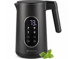 HomeShift® Waterkoker met Temperatuurregeling - Warmhoudfunctie - Dubbelwandig - Elektrisch - 1,7 Liter - 2200W - Zwart