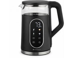 HomeShift® Waterkoker met Temperatuurregeling - Warmhoudfunctie - Dubbelwandig - Elektrisch - 1,7 Liter - 2200W - Zwart