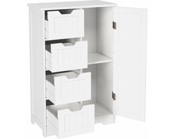 Homesse Badkamer Kastje - Badkamermeubel - Badkamer Accessoires - Wastafel Onderkast - Ladekastje - Wit
