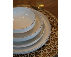 Homestar Gure -Gold Serviesset 25-delig - Wit met Goud rand