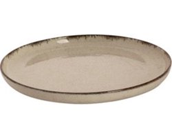 Homestar - Perotti Mono - Porcelein - 19Cm - rond - 6stuks - Serveer schaal - beige -creme